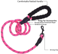 5 FT Thick Highly Reflective Dog Leash-Pink Supply