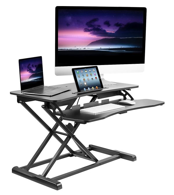 Mount-It! Adjustable Standing Desk w  Keyboard Tray - MI-7953    Used For Sale