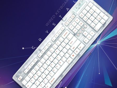 New Arctic Fox Crystal Wired Keyboard For Cheap