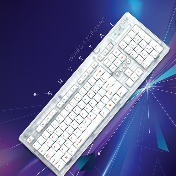 New Arctic Fox Crystal Wired Keyboard For Cheap