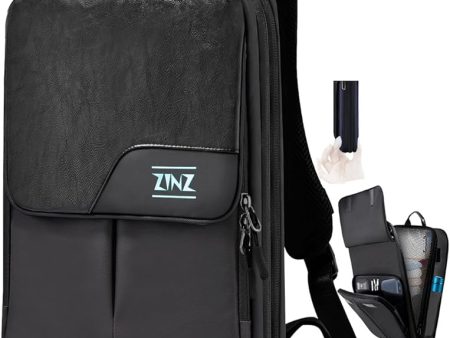 ZINZ Slim & Expandable Laptop Backpack 15.6 16 17 inch Travel Business Backpack Rainproof Daypack for Men and Women，Black Online Hot Sale