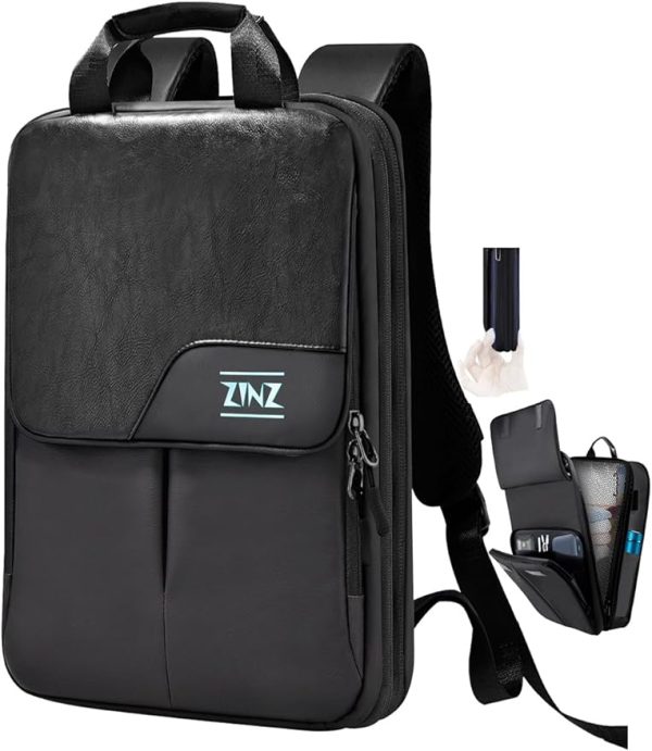 ZINZ Slim & Expandable Laptop Backpack 15.6 16 17 inch Travel Business Backpack Rainproof Daypack for Men and Women，Black Online Hot Sale