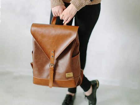 Stylish Vintage Leather Backpack for Women Travel Backpack PU Leather Business Bag Large Laptop Bag Discount