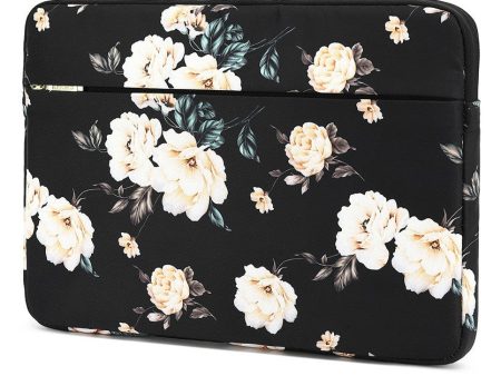 Black Peony Shockproof Notebook Bag Sleeve Case For MacBook Air Pro Laptop Bag on Sale