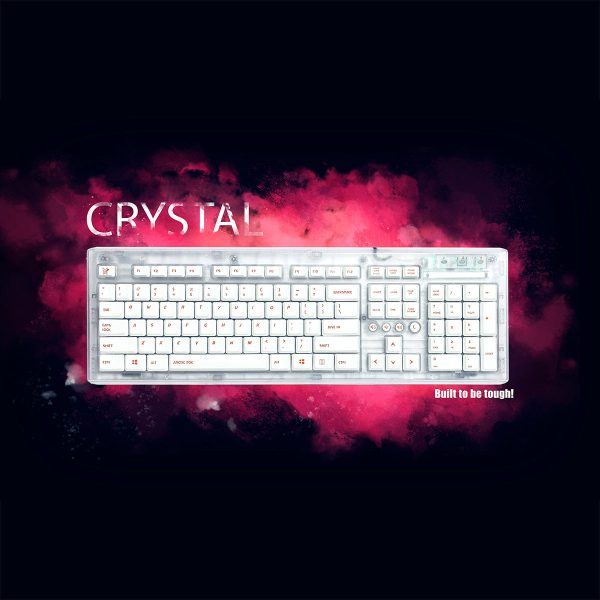 New Arctic Fox Crystal Wired Keyboard For Cheap