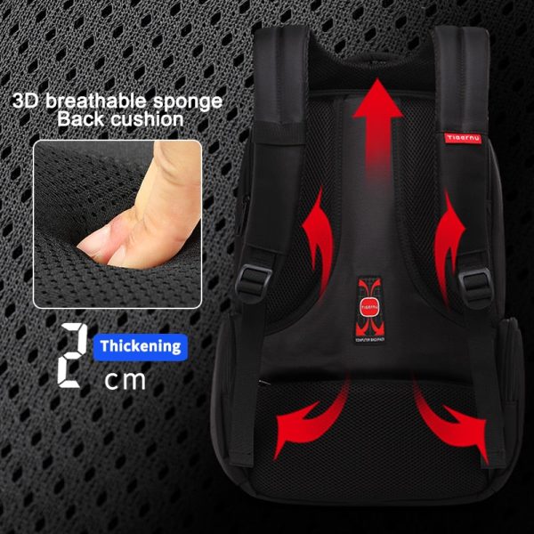 Businss Laptop Backpack with Lock Waterproof 15.6inch Nylon Men s Backpacks Schoolbag Online Hot Sale