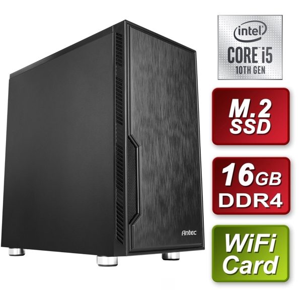 Antec PC System i5-10400 Six Core 2.9GHz 16GB 1TB SSD Wi-Fi W10 Online now