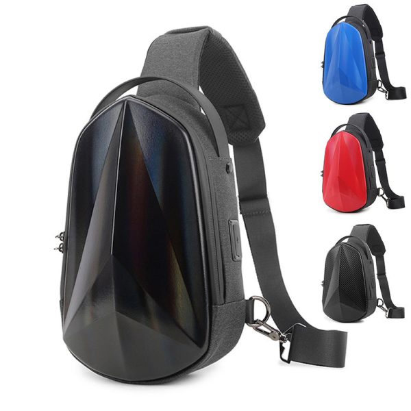 Hard Shell Sling Bag with Lock Anti-theft USB Charging Backpack Discount