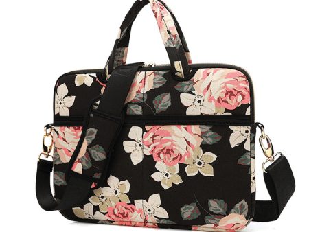 Flower Laptop Shoulder Bag 13 14 15 15.6  Pouch PC Canvas Notebook Handle Case For Macbook HP Lenovo Cheap