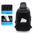 Hard Shell Sling Bag Backpack with Lock for Men Anti-theft Waterproof Shoulder Bag Chest pack USB Charging For Sale