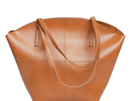 TOTE SHOULDER BROWN Cheap